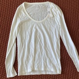 J.Crew white long sleeve shirt NWT